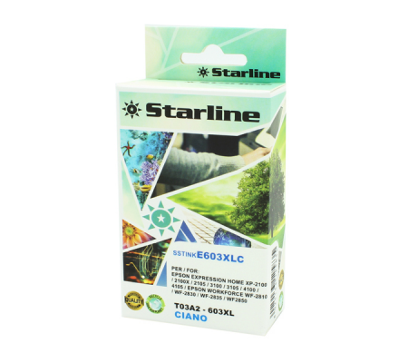 Cartuccia - 603XL Stella Marina - ciano - 13 ml - Starline - JNEP603C - 8025133125835 - DMwebShop