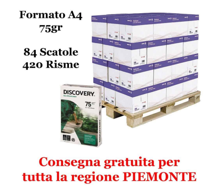 Carta Bianca Discovery 75 - A4 - 75 gr - 500 fogli (bancale da 420 risme) Navigator 75A4-bancale420r