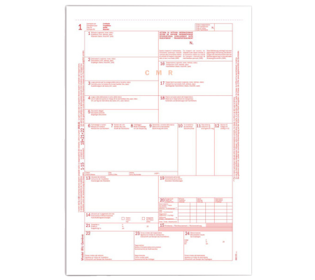 Lettera di vettura internazionale CMR SNAP - 31 x 21 cm - 5 copie autoricalcanti - conf. 50 pezzi - Data Ufficio - 881550000G - 8008842581086 - DMwebShop