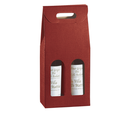 Scatola - 2 bottiglie - 18 x 9 x 38,5 cm - cartone seta - bordeaux - Scotton - 36108C - 8007402825431 - DMwebShop