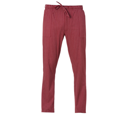 Pantalone da cuoco Enrico - taglia M - gessato bordeaux - Giblor's - Q8PX0108-G35-M - 8058045586043 - DMwebShop