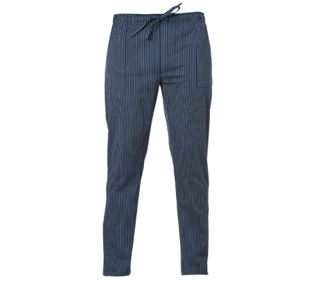 Pantalone da cuoco Enrico - taglia M - gessato blu - Giblor's - Q8PX0108-G48-M - 8058045585022 - DMwebShop