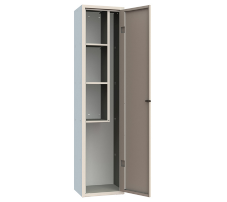 Armadio multiuso monoblocco - con portascope - 42 x 33 x 180 cm - grigio chiaro - Armet - M042-0000000002 - DMwebShop