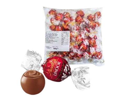 Busta Lindor - cioccolato al latte - 1 kg - conf 80 pezzi - Lindt - LIBOL - 8003340040448 - DMwebShop