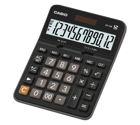 Calcolatrice da tavolo DX-12B - 12 cifre - nero - 99548 - Casio - DX-12B-W-EC - 4971850032250 - DMwebShop