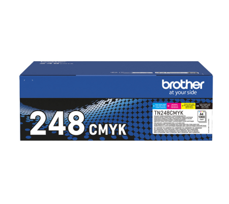 Toner Value Pack 1x (BK-C-M-Y) 1000 pagine - Brother - TN248VAL - 4977766821865 - DMwebShop