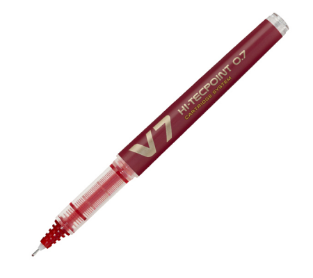 Roller Hi Tecpoint V7 ricaricabile Begreen con cappuccio - punta 0,7 mm - rosso - Pilot - 040347 - 4902505442872 - DMwebShop