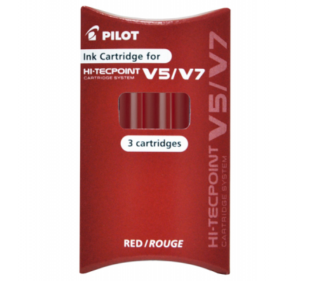 Refill Hi Tecpoint V5-V7 ricaricabile begreen - rosso - conf. 3 pezzi - Pilot - 040337 - 4902505444449 - DMwebShop