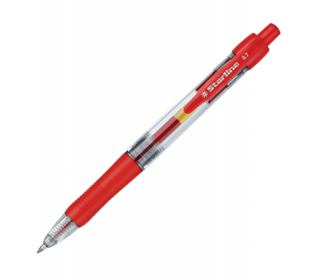 Penna a sfera a scatto con inchiostro gel - punta fine 0,7 mm - rosso - conf. 12 pezzi - Starline - STL1210. - 8025133023735 - DMwebShop