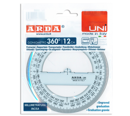 Goniometro Uni - 360 gradi - 12 cm - Arda - 285SS - 8003438002853 - DMwebShop