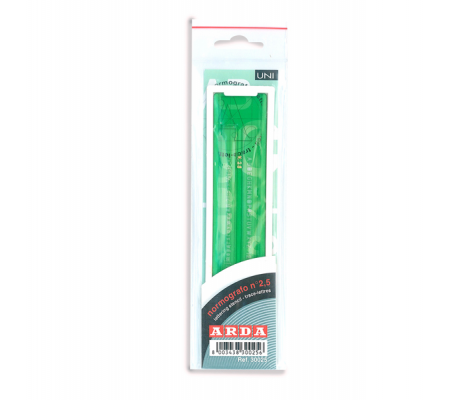 Normografo lettere e cifre Uni - 3 mm - verde - Arda - 3003 - 8003438030030 - DMwebShop