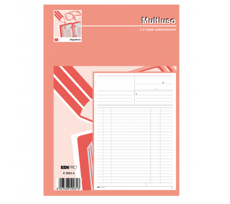 Blocco multiuso bianco - 50-50 fogli autoricalcanti - 31 x 21 cm - Edipro - E5003A - 8023328500313 - DMwebShop