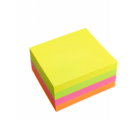 Biglietti adesivi Cubo - assortito neon - 75 x 75 mm - 70 gr - 320 fogli - Starline - Q900056 - 8025133037978 - DMwebShop