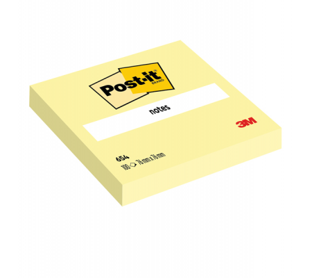 Blocco foglietti - 654 - giallo Canary - 76 x 76 mm - 100 fogli - Post-it - 7100290160 - 3134375014021 - DMwebShop