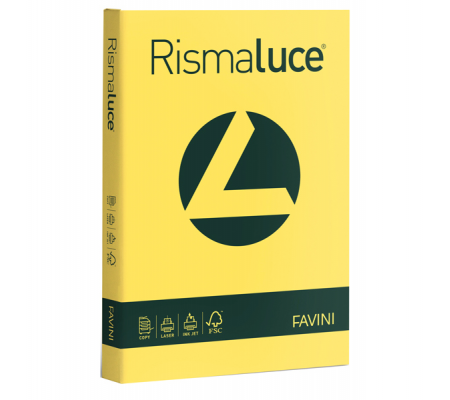 Carta Rismaluce - A4 - 140 gr - giallo sole 53 - conf. 200 fogli - Favini - A65B204 - 8007057614145 - DMwebShop