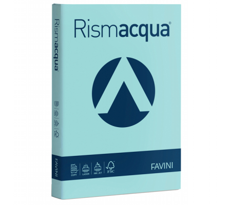 Carta Rismacqua - A4 - 140 gr - celeste 08 - conf. 200 fogli - Favini - A65T204 - 8007057613544 - DMwebShop