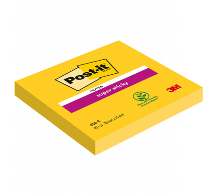 Blocco foglietti Super Sticky - 654-S - giallo oro - 76 x 76 mm - 90 fogli - conf. 12 pezzi - Post-it - 7100290189 - 4001895877124 - DMwebShop