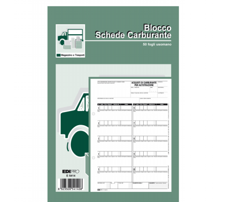 Blocco prelievo carburante - 23 x 14,8 cm - 50 fogli - Edipro - E5414 - DMwebShop