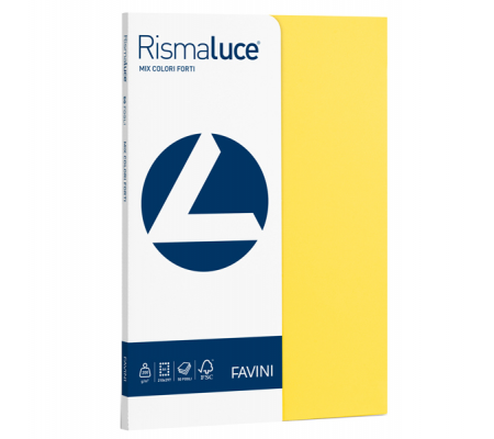 Carta Rismaluce Small - A4 - 200 gr - mix 5 colori - conf. 50 fogli - Favini - A69X504 - 8007057715125 - DMwebShop