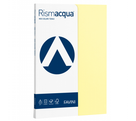 Carta Rismacqua Small - A4 - 90 gr - mix 5 colori - conf. 100 fogli - Favini - A69X124 - 8007057615036 - DMwebShop