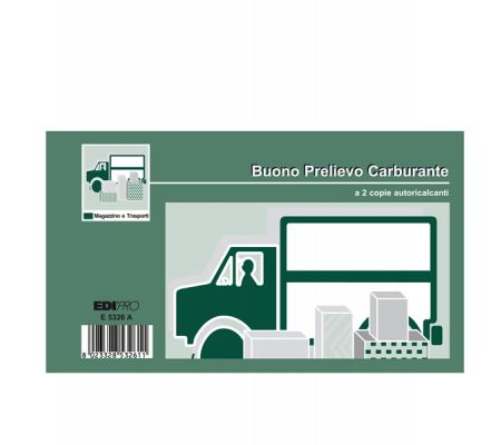 Blocco prelievo carburante - 50-50 fogli autoricalcanti - 9,9 x 17 cm - Edipro - E5326A - 8023328532611 - DMwebShop