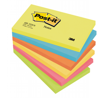 Blocco foglietti Colori Energy - colori assortiti - 76 x 127 mm - 72 gr - 100 fogli - Post it - 7100172314 - 54046719506625 - DMwebShop