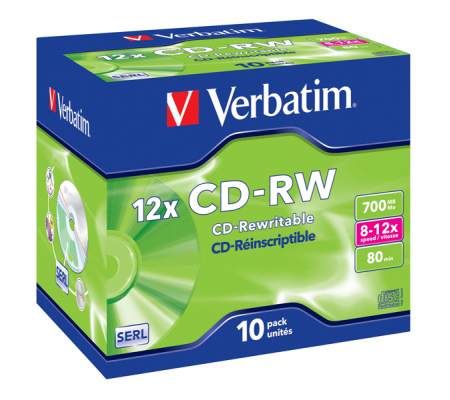 Scatola 10 CD-RW DataLife Plus - 8X-10X - serigrafato - 700MB - Verbatim - 43148 - 023942431480 - DMwebShop