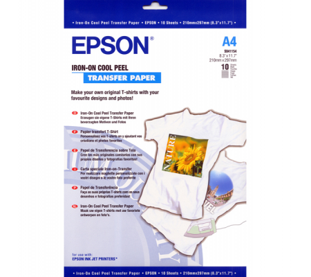 Carta Iron-on-Transfer Paper - A4 - 10 Fogli - Epson - C13S041154 - 010343814400 - DMwebShop