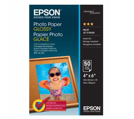 Carta Fotografica Photo Paper Glossy - 10 x 15 cm - 50 Fogli - Epson - C13S042547 - 8715946529493 - DMwebShop