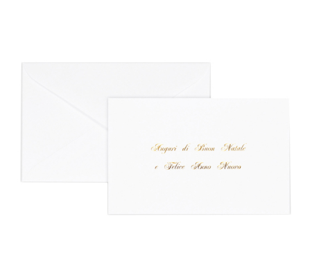 Biglietto natale con busta - 9 x 14 cm - stampa oro - bianco - Rex Sadoch - 2101 -  - DMwebShop