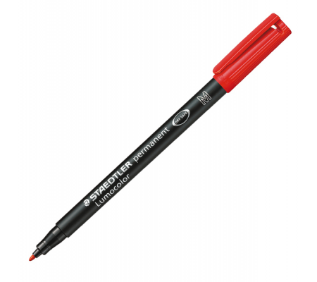 Pennarello Lumocolor Permanent 317 - punta 1 mm - rosso - Staedtler - 317-2 - 4007817310564 - DMwebShop