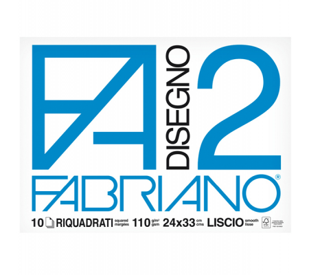 Album F2 - 24 x 33 cm - 10 fogli - 110 gr - liscio squadrato punto metallo - conf. 10 pezzi - Fabriano - 04204205 - 8001348107385 - DMwebShop