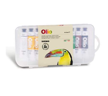 Colori a olio e acrilici - tubo da 18 ml - colori assortiti - astuccio 10 colori - Primo - 425TO10P - 8006919004254 - DMwebShop