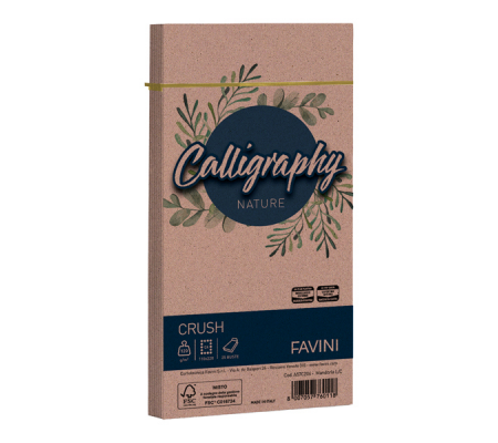 Busta Calligraphy Nature - 110 x 220 mm - 120 gr - mandorla - conf. 25 pezzi - Favini - A57C204 - 8007057760118 - DMwebShop