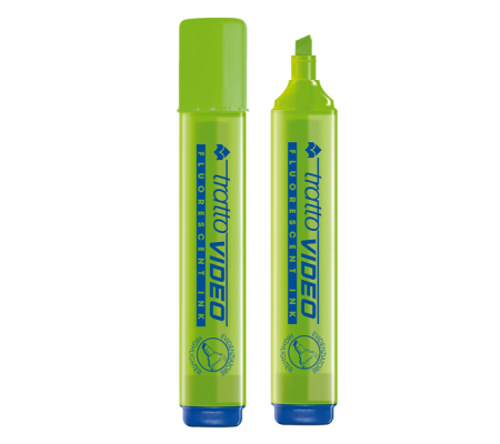 Evidenziatore Video - punta a scalpello - da 1 - 5 mm - lime - conf. 12 pezzi - Tratto - 830209 - 8000825007903 - DMwebShop