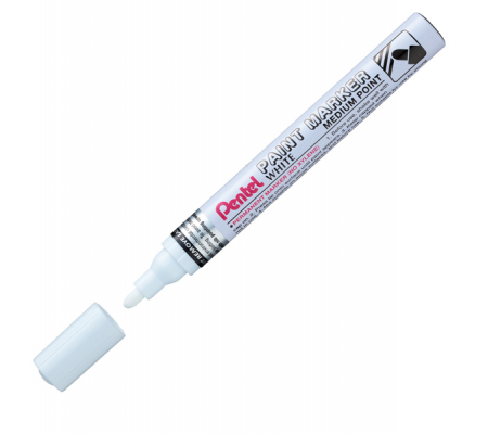 Marcatore Paint Marker Linea Amiko - punta media - 4,5 mm - bianco - Pentel - MMP10-W - 884851025340 - DMwebShop