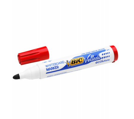 Pennarello per lavagna cancellabile - Whiteboard Marker - Velleda 1701 Recycled - punta tonda - 1,5 mm - rosso - conf. 12 pezzi - Bic - 904939 - 3086129999637 - DMwebShop