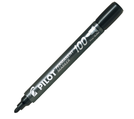 Marcatore Permanente Markers 100 - punta tonda - 4,5 mm - nero - Pilot - 002705 - 4902505511097 - DMwebShop