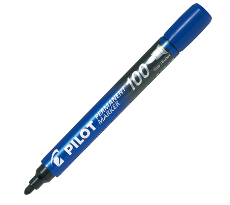 Marcatore Permanente Markers 100 - punta tonda - 4,5 mm - blu - Pilot - 002706 - 4902505511110 - DMwebShop