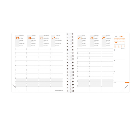 Agenda settimanale Time&Life 2024 - 16 x 16 cm - nero - Quo Vadis - 540125Q - 3371010459865 - 92990_1 - DMwebShop