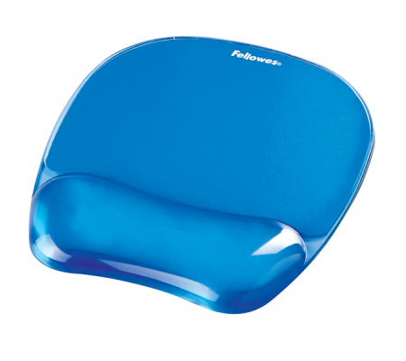 Mousepad con poggiapolsi in gel - blu trasparente - Fellowes - 9114120 - 077511911415 - DMwebShop