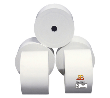 Rotolo per distributori self service - 57 mm x 100 mt - Ø esterno 90 mm - anima 12 mm - 55 gr - carta termica BPA free - Sabacart - 3124057100F - 8024828168683 - DMwebShop