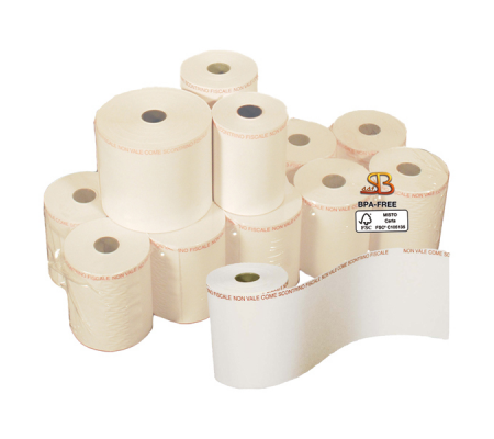 Rotolo per bilancia - 57,5 mm x 30 mt - Ø esterno 50 mm - anima 12 mm - 55 gr - carta termica BPA free - blister 10 pezzi - Sabacart - 3125057530BX - 8024828707349 - DMwebShop