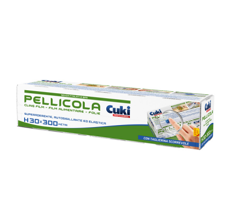 Roll pellicola trasparente - con seghetto - 300 mm x 300 mt - PVC - Cuki Professional - 3530131 - 8003980520249 - DMwebShop