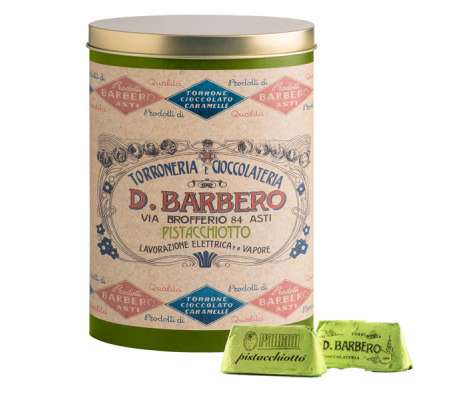 Gianduiotti - in scatola di metallo - gusto pistacchio - 150 gr - Barbero - METALGP - 8025133128447 - DMwebShop