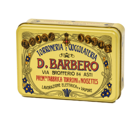 Scrigno regalo - con praline miste - 150 gr - metallo - giallo - D. Barbero - METP - 8000813011110 - DMwebShop