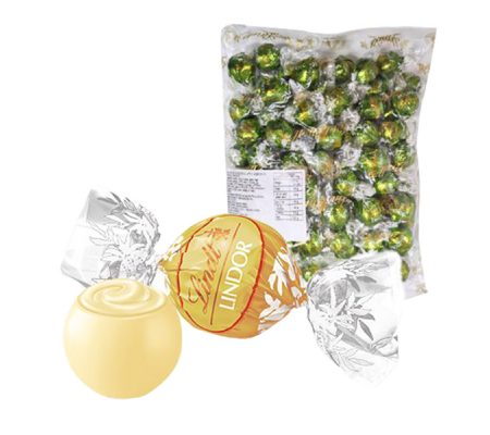 Busta Lindor - cioccolato bianco - 1 kg - Lindt - LIBOB - 8003340007182 - DMwebShop