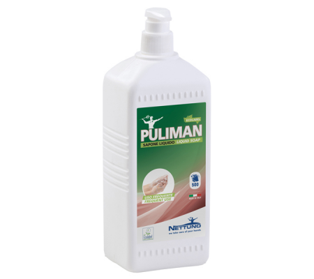 Sapone liquido Puliman Ecolabel - con dosatore - 1 lt - Nettuno - 00878 - 8009184011019 - DMwebShop