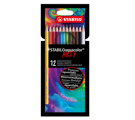 Pastello Arty Aquacolor - colori assortiti - astuccio 12 pezzi - Stabilo - 1612/1-20 - 4006381547185 - DMwebShop