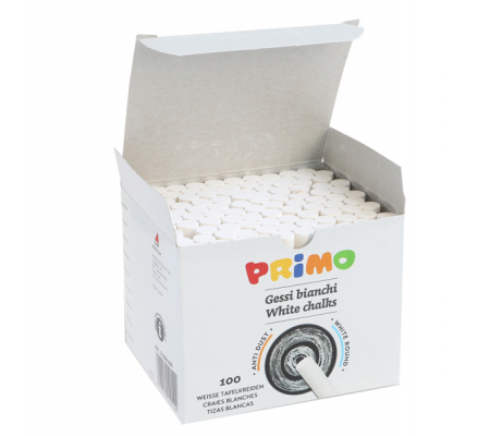 Gessetti tondi - Ø 9 x 80 mm - bianco - Scatola 100 gessetti tondi - Primo - 010GB100R - 8006919000102 - 35273_1 - DMwebShop